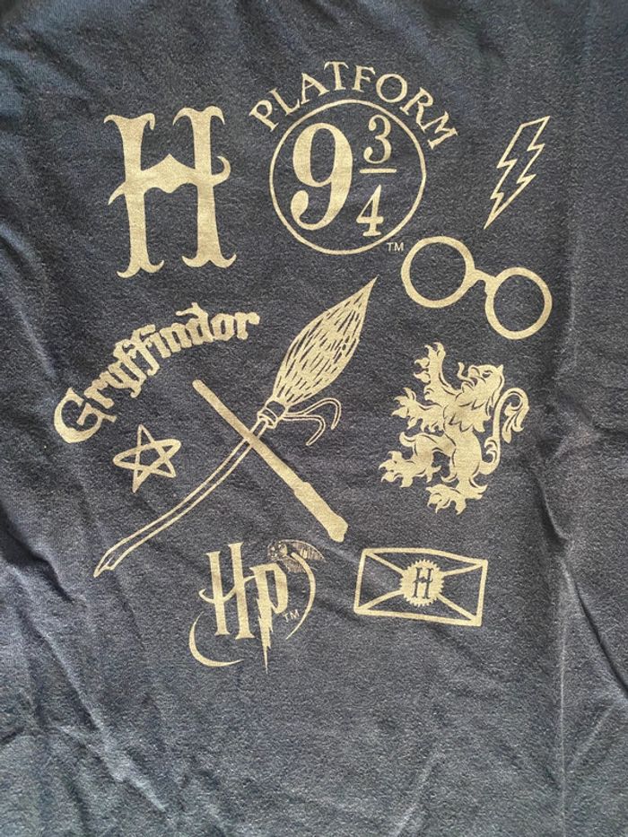 T-shirt 8 ans Harry Potter bleu gryffondor - photo numéro 2