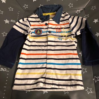 T-shirt polo, orchestra manches longues 6  mois