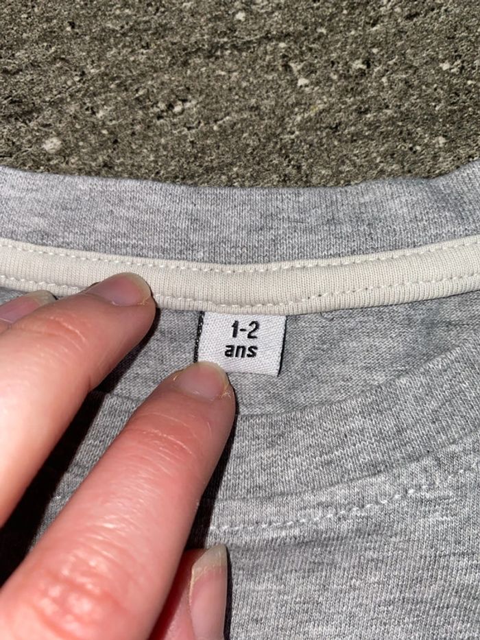 T-shirt manches longues gris - photo numéro 3