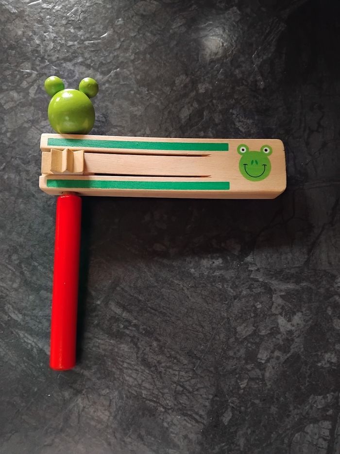 Instrument de musique 🎵 enfant crécelle en bois - photo numéro 5