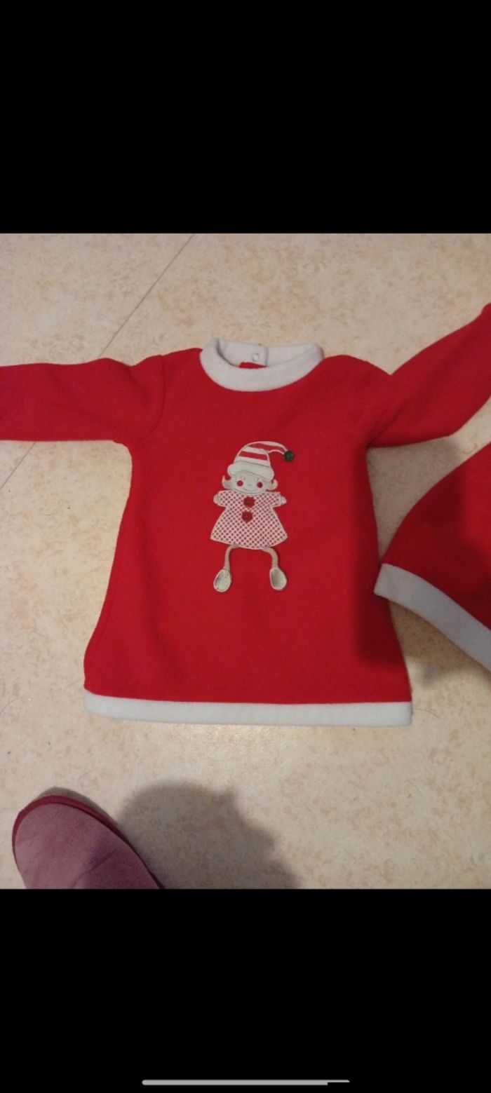Robe de noël plus bonnet taille 6 mois - photo numéro 2