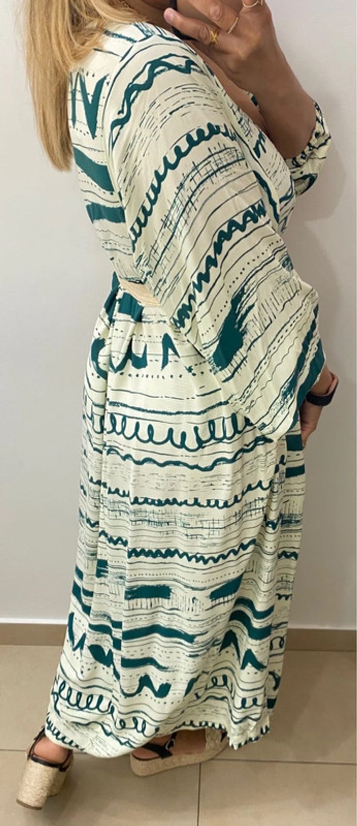 Jolie Robe longue Légère Fluide Imprimée Taille Unique - photo numéro 10