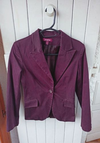 Veste avec épaulettes prune Jennyfer vintage 36