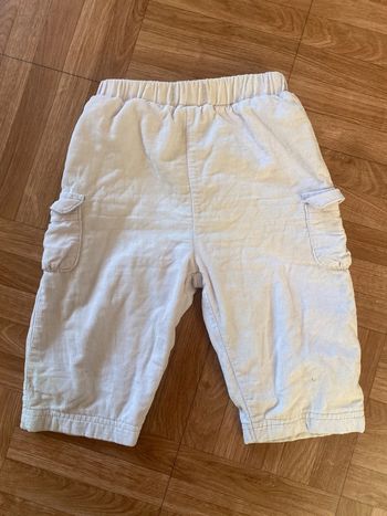 Pantalon à rayure côtelé blanc taille 9 mois vintage