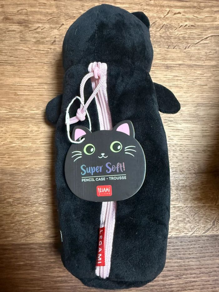 Trousse legami super soft Pencil case cat chat noir - photo numéro 3