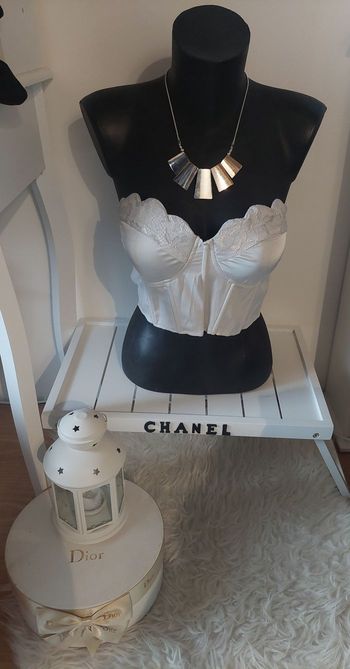 Bustier corset blanc Missguided T.M Tall TBE 🕊