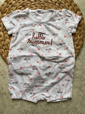 Combi short barboteuse fille 6 mois