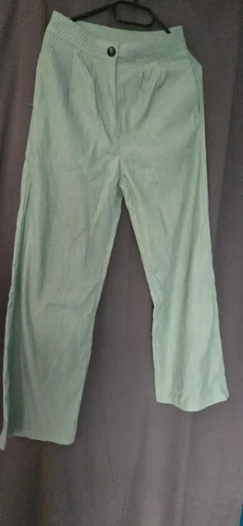 Pantalon velours vert pomme S
