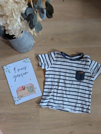 T-shirt Tex 9 mois rayé