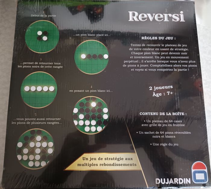 Jeu de stratégie - Reversi - Série Noire - Marque Dujardin - Neuf Scellé - photo numéro 3
