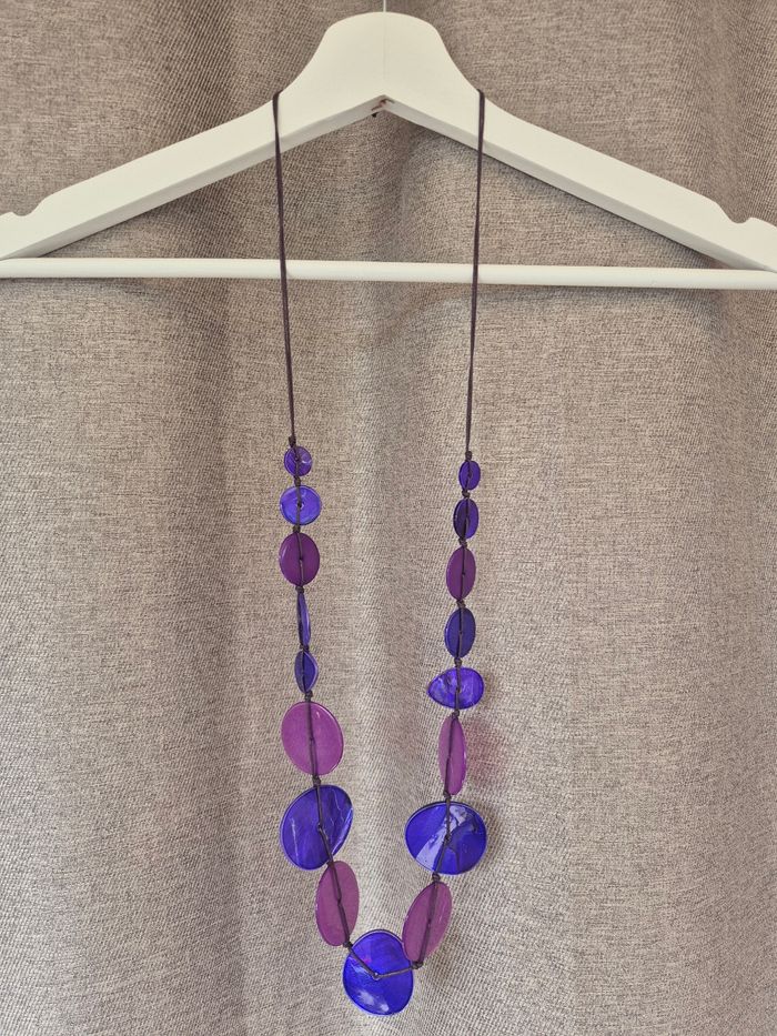 Collier Sautoir Violet - photo numéro 1