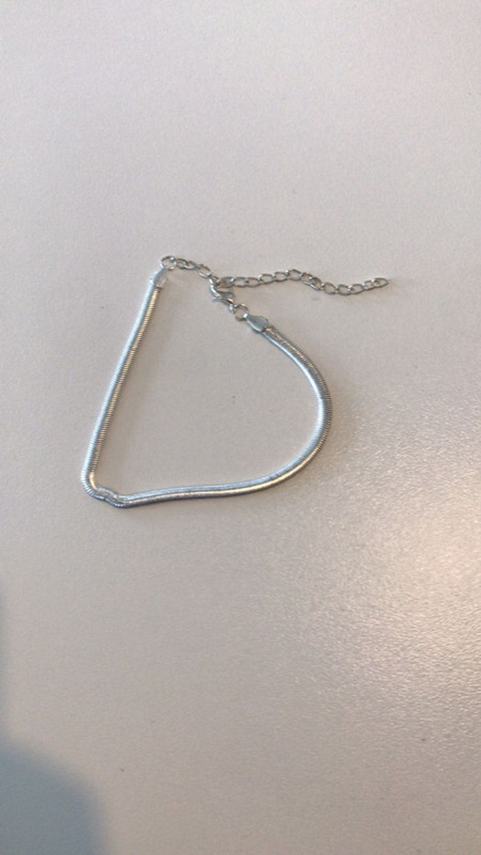 bracelet de cheville argentée