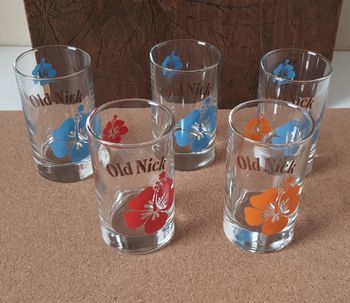 Lot de 5 verres "Old Nick"