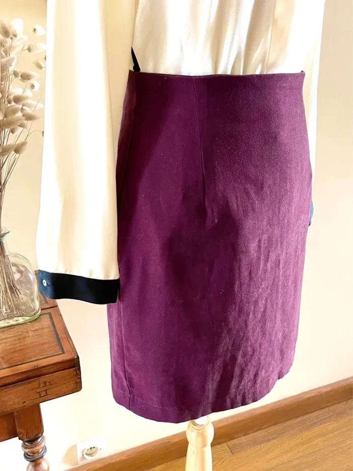Sublime Jupe Vintage Kiabi - Bordeaux/Aubergine - Touché Pêche - photo numéro 8