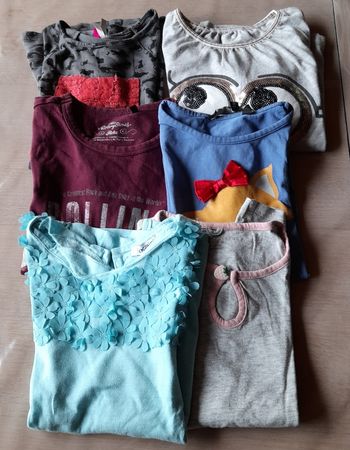 Lot de 6 t-shirts fille 116