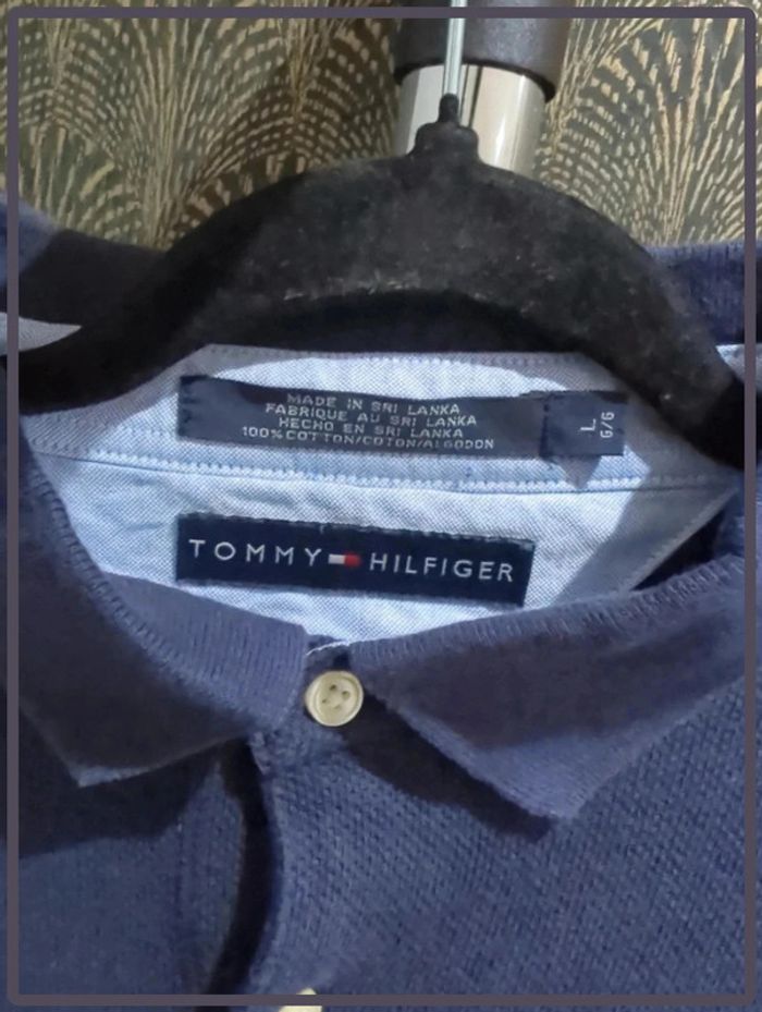 Polo Tommy Hilfiger taille L homme bleu marine - photo numéro 2