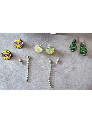 Lot 5 paires de boucles d'oreilles fantaisie