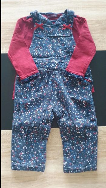 Ensemble salopette 24 mois et tee-shirt 2 ans