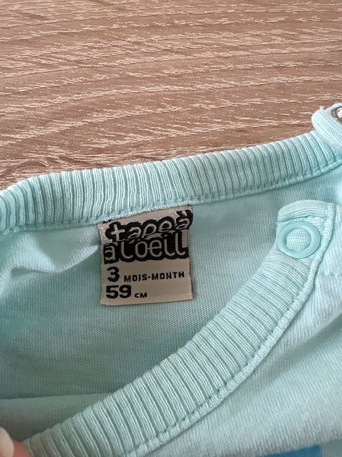 2 TEE shirt Manches Courtes - 3 Mois - photo numéro 2