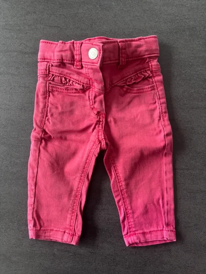 Lot de 3 pantalons jean bébé fille - photo numéro 3