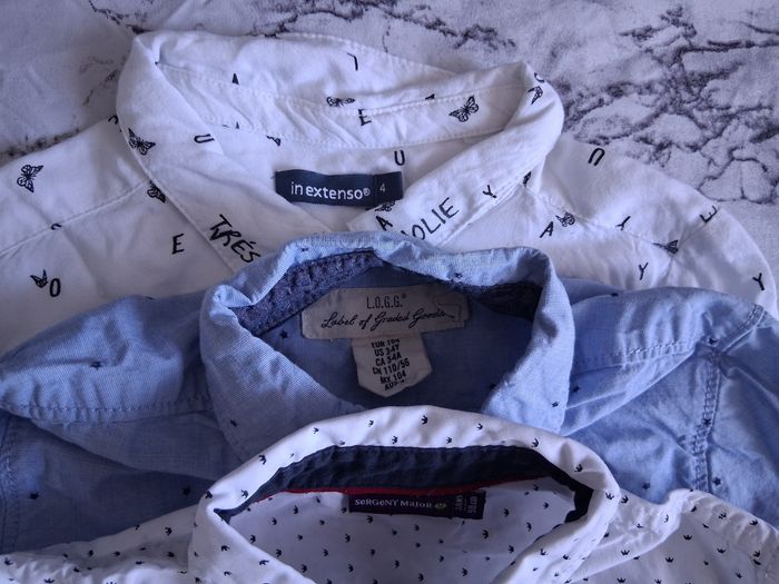 Lot de 3 chemises manches longues garçon taille 3/4 ans - photo numéro 2