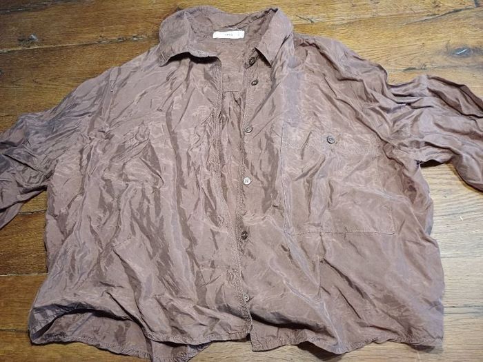 Chemise courte satin