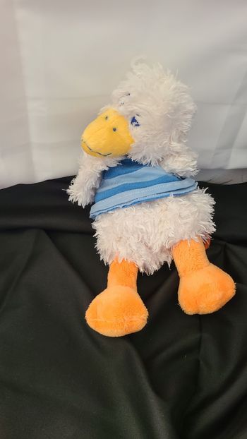 marionnette canard pull rayé