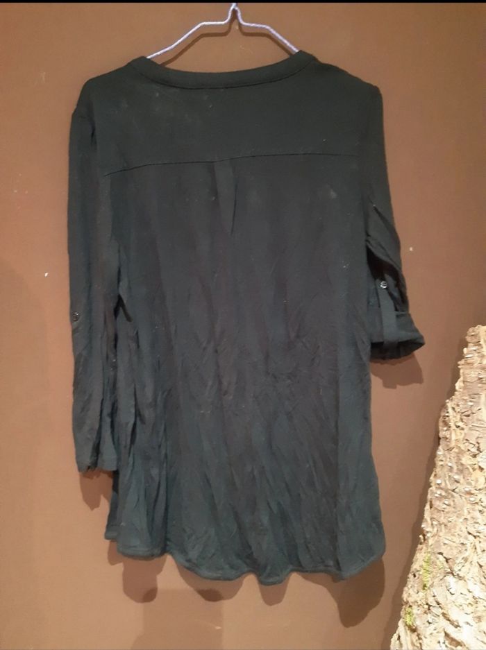 Chemise noire fine manche 3/4 - photo numéro 2