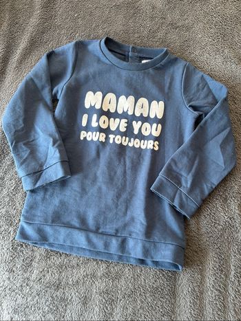 Sweat bleu « maman i love you »