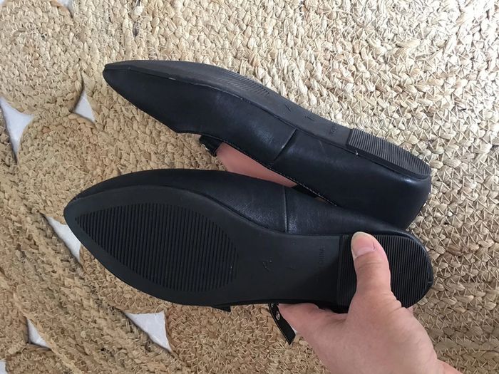 Chaussure plate noir avec 3 lanières boucles réglable taille 37 - photo numéro 5