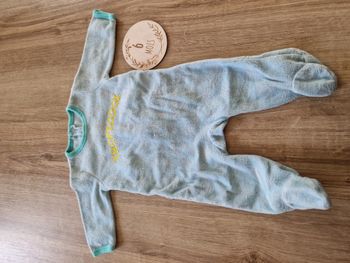 Pyjama / Dors-bien éponge/velours bleu TROPICOOL TQF - 6 mois