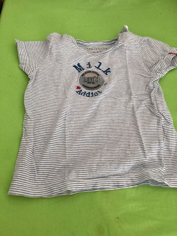 Tee shirt Levi’s 9 mois milk addict marinière / rayé