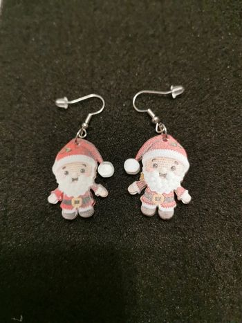 Boucles d'oreilles père Noël