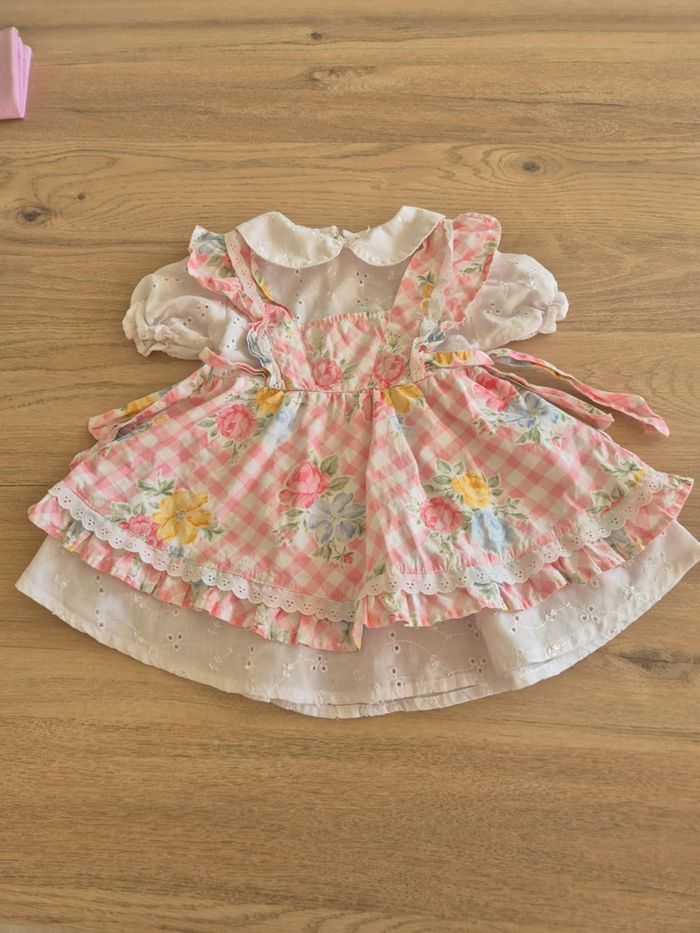 Robe fille vintage à carreaux