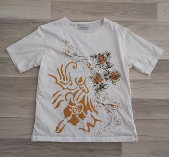 T-shirt femme blanc à motifs Tempo Reale taille M