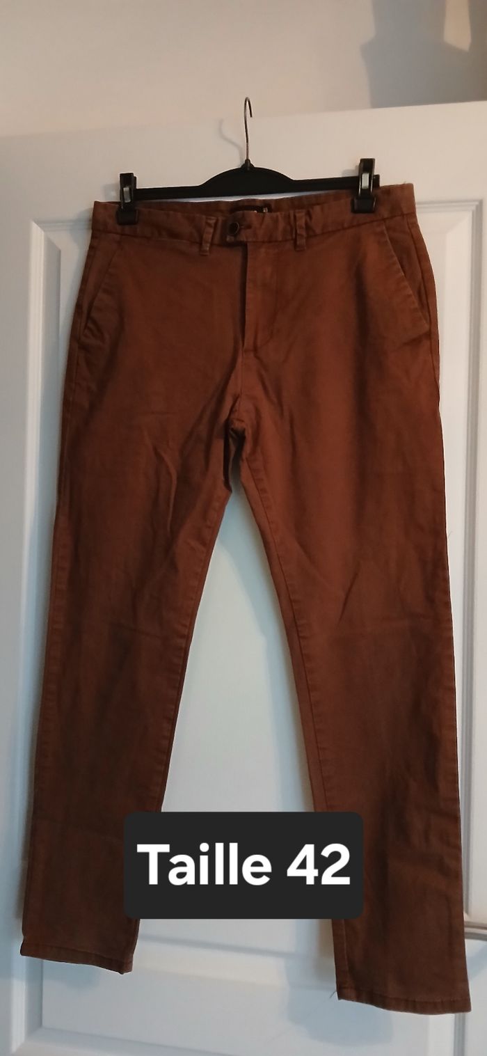 Pantalon chino homme Taille 42,marque pull &Bear - photo numéro 2