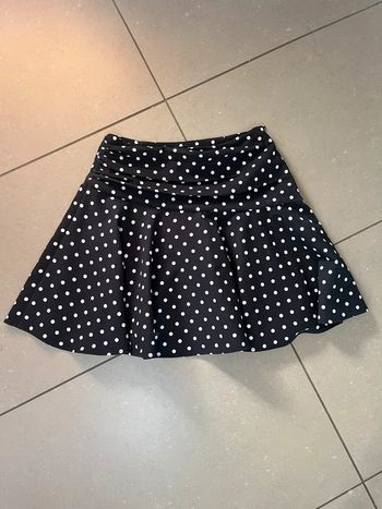 Jupe noir à pois blancs Zara XS