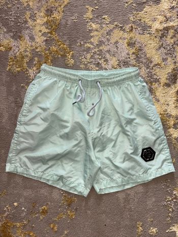 Short de bain turquoise façon Pp