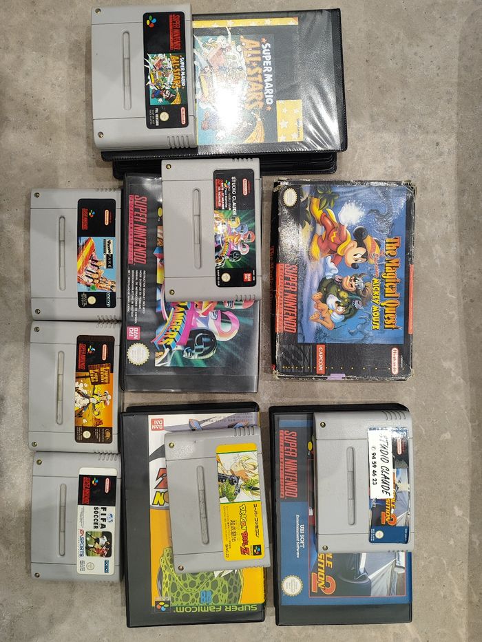 Lot jeux super Nintendo
