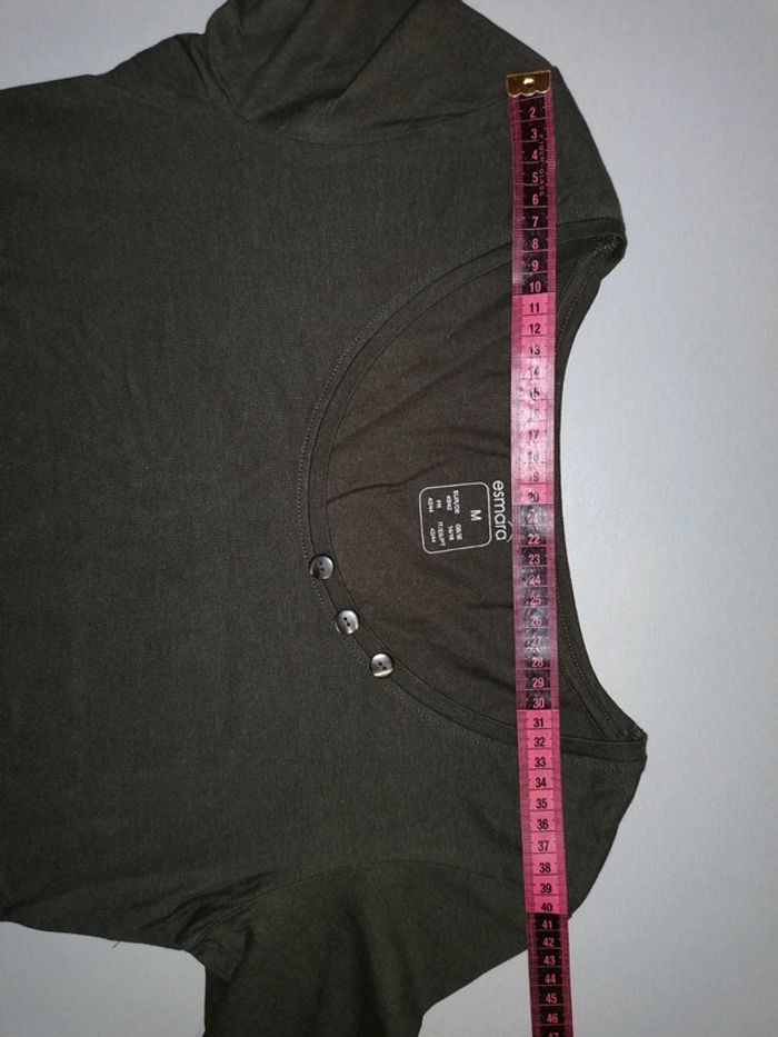 Tee-shirt marron kaki foncé M-42.44/ Eur40.42 - photo numéro 4