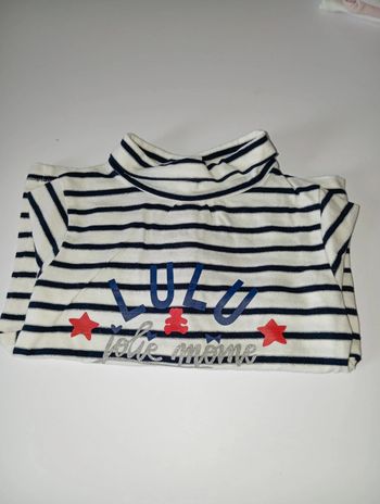T-shirt à manches longues Lulu castagnette 6 mois