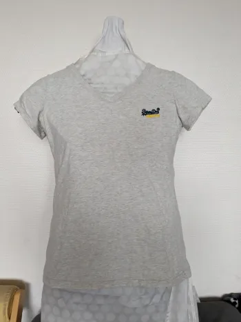 T-Shirt Superdry Vintage - beige/marine/jaune