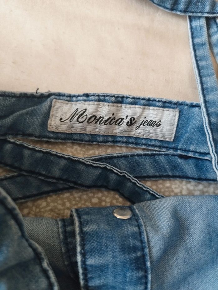 Combinaison short en jean - photo numéro 3