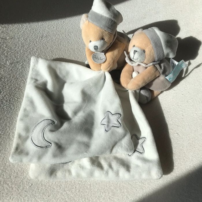 Doudou ourson mouchoir luminescent 🧸