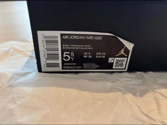 Air Jordan – Violet/Mauve & Noir – Très bon état + boîte - photo numéro 4