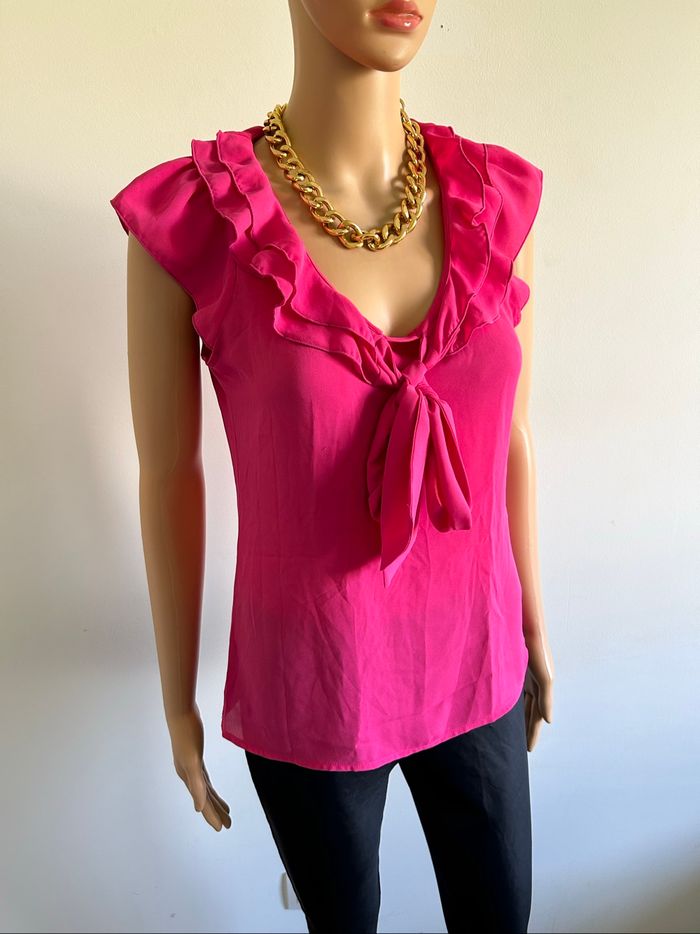 Blouse rose sans manches Morgan taille 36 jamais portée - photo numéro 2