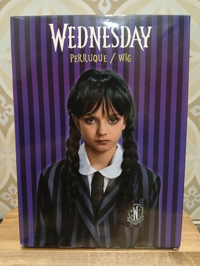 Déguisement perruque Mercredi Addams