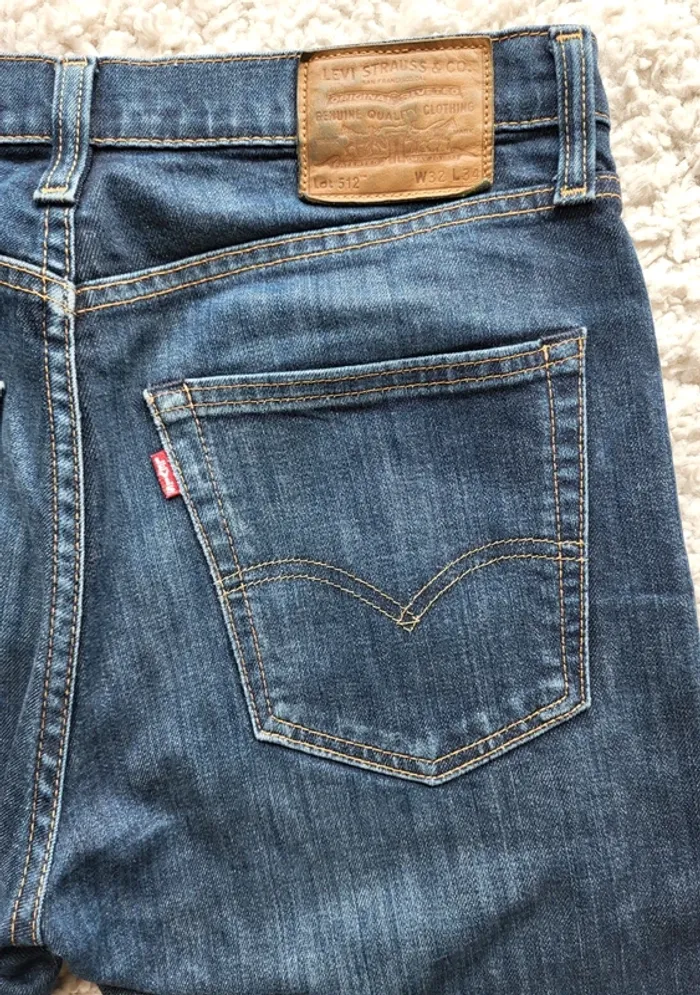 Jean Levi's 512 bleu Taille W32 L34 Taille petit 42 - photo numéro 8