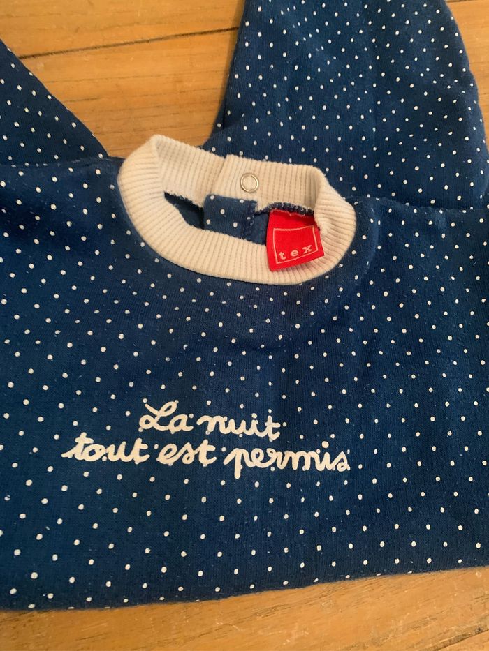 Pyjama chaud à pois - photo numéro 3