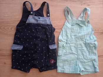 Lot 2 salopettes shorts 24 mois